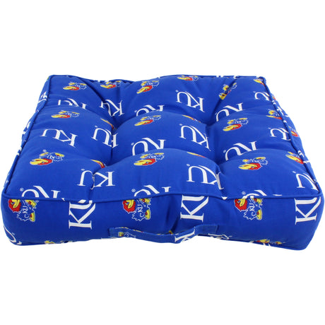 Kansas Jayhawks Floor Pillow or Pet Bed, 24" x 24" Square