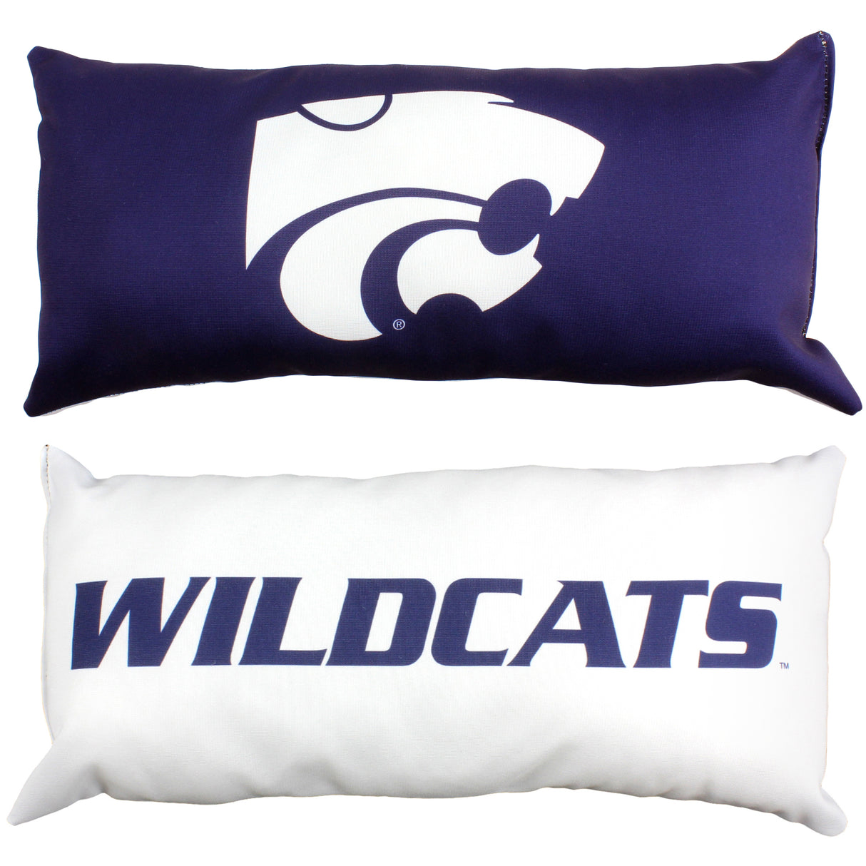 Kansas State Wildcats 2 Sided Bolster Travel Pillow, 16" x 6", Made in the USA