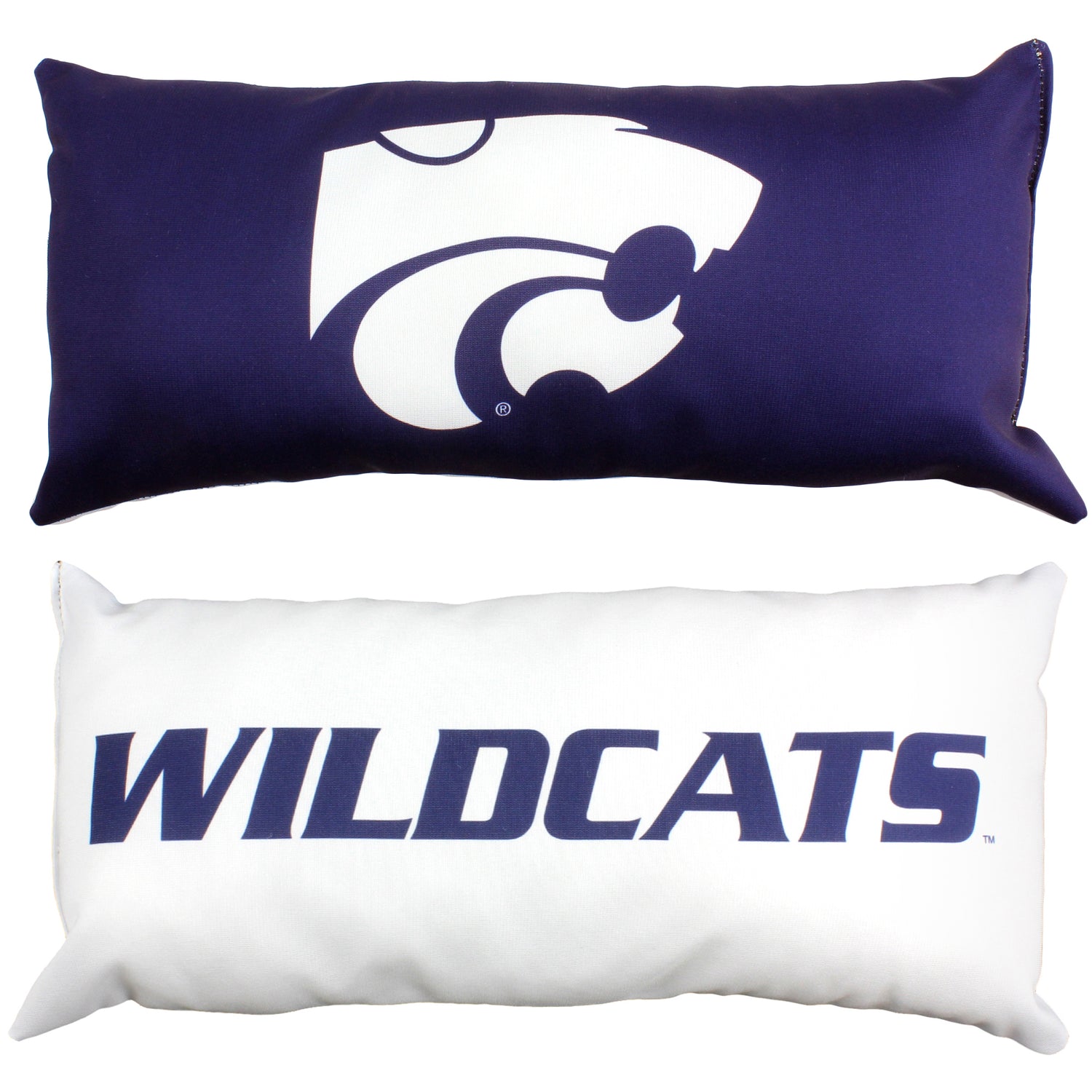 Kansas State Wildcats 2 Sided Bolster Travel Pillow, 16" x 6", Made in the USA