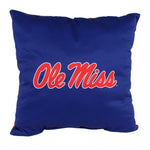 Ole Miss Rebels 2 Sided Decorative Pillow, 16" x 16", Made in the USA