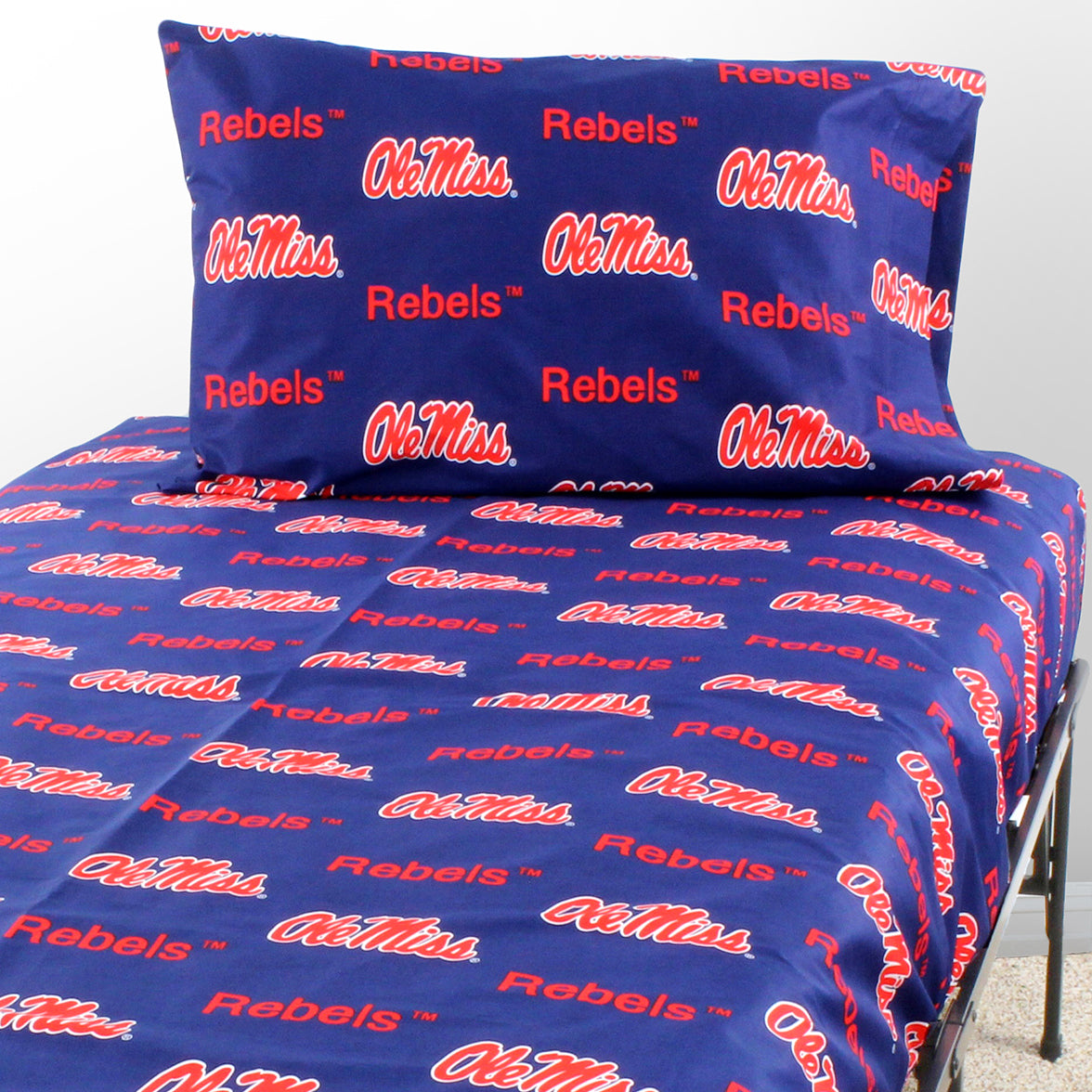 Ole Miss Rebels Sheet Set