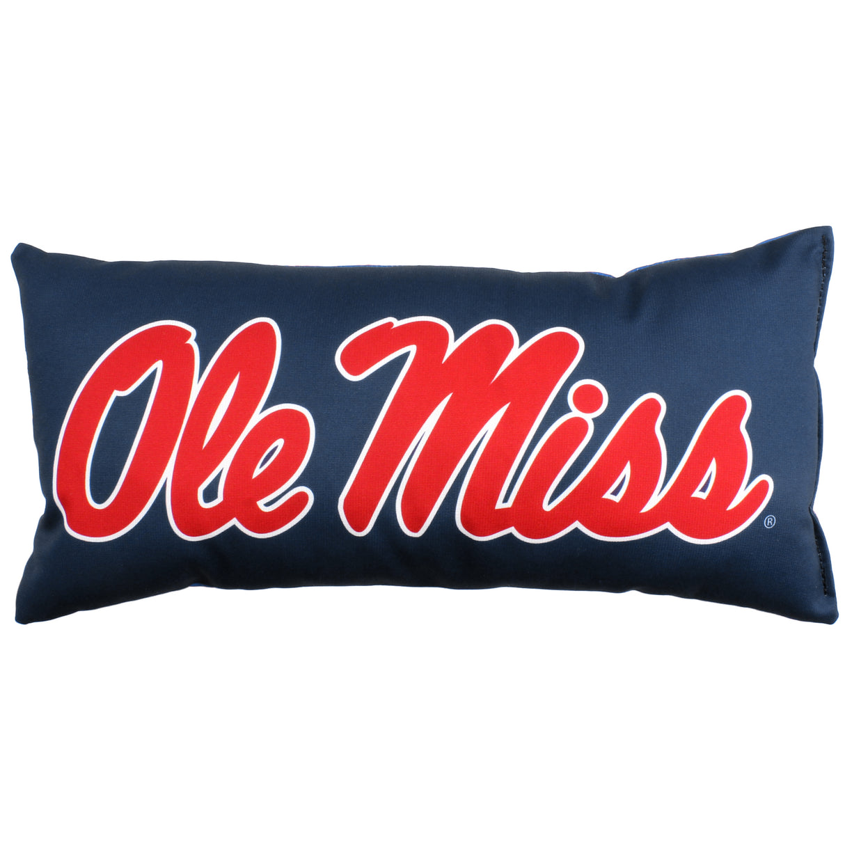 Ole Miss Rebels 2 Sided Bolster Travel Pillow, 16" x 6", Made in the USA