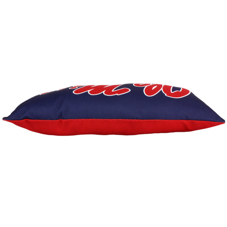 Ole Miss Rebels 2 Sided Bolster Travel Pillow, 16" x 6", Made in the USA