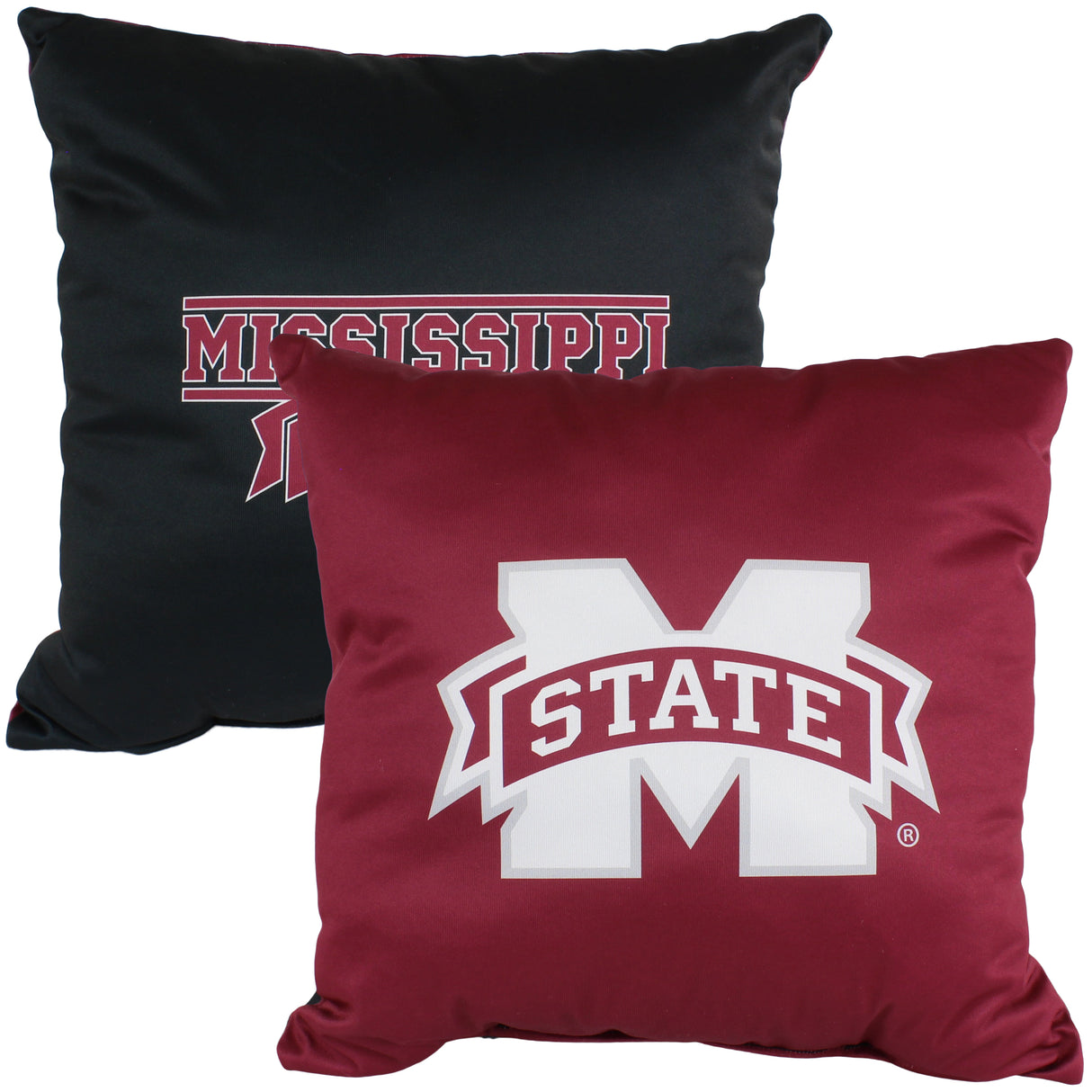 Mississippi State Bulldogs 2 Sided Decorative Pillow, 16" x 16", Made in the USA