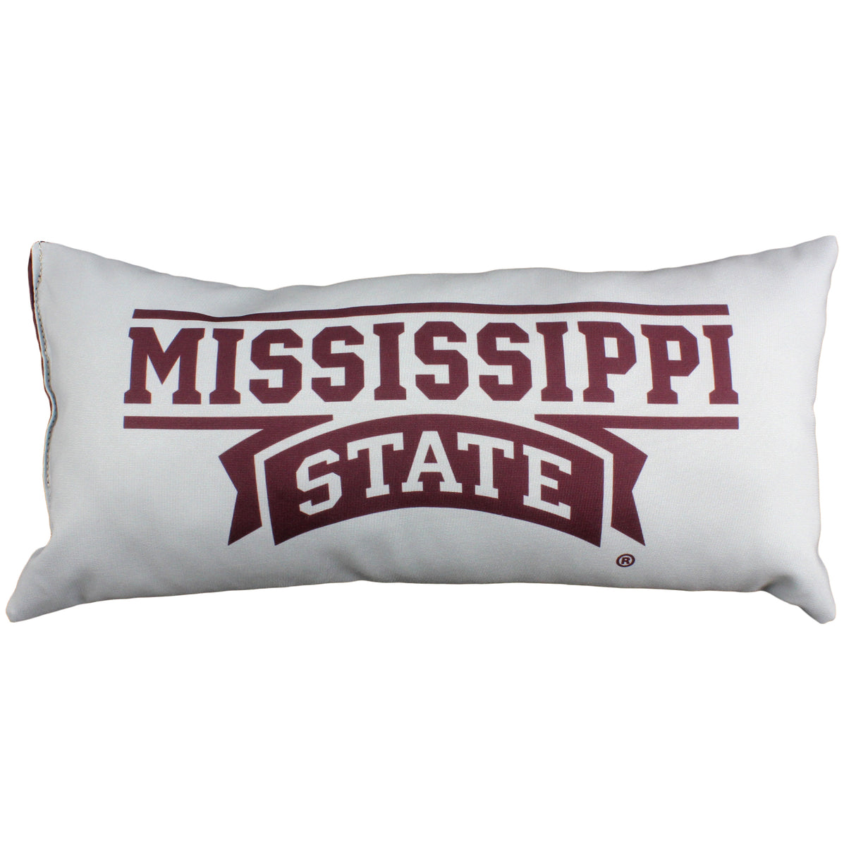 Mississippi State Bulldogs 2 Sided Bolster Travel Pillow, 16" x 6", Made in the USA