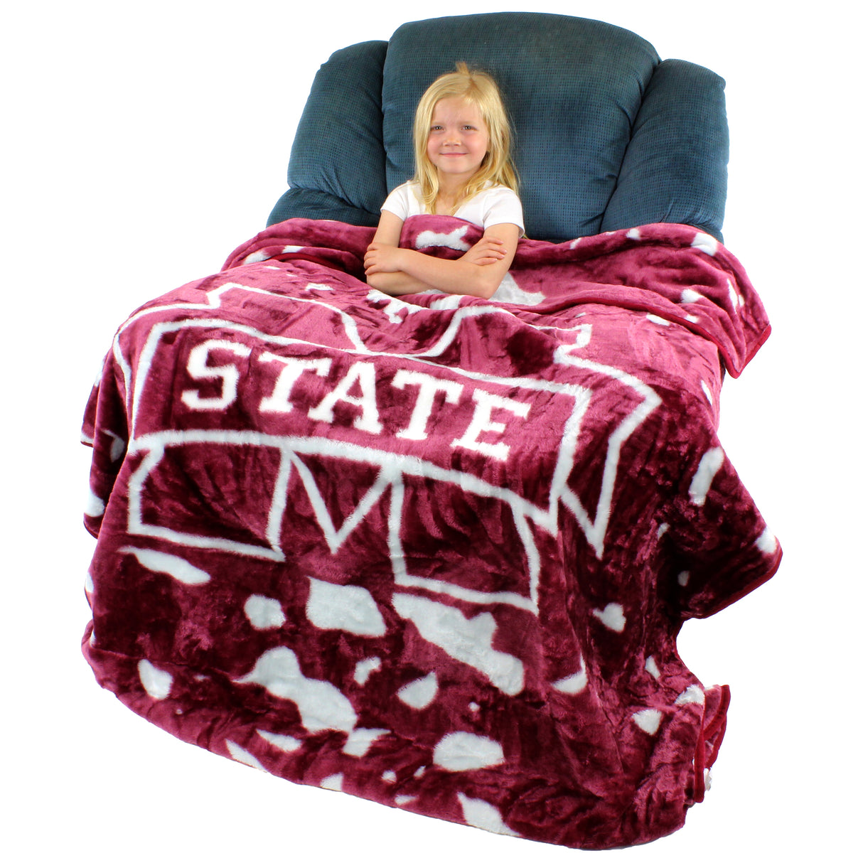 Mississippi State Bulldogs Huge Soft Plush Throw Blanket, 86" x 63"