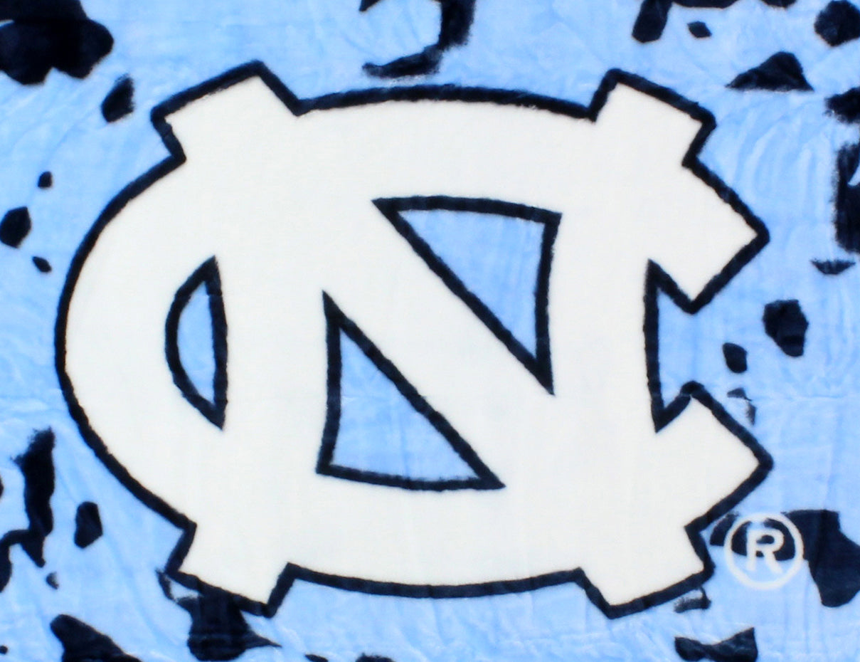 North Carolina Tar Heels Plush Throw Blanket, Bedspread, 86" x 63"