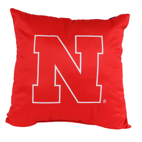 Nebraska Cornhuskers 2 Sided Decorative Pillow, 16" x 16", Made in the USA