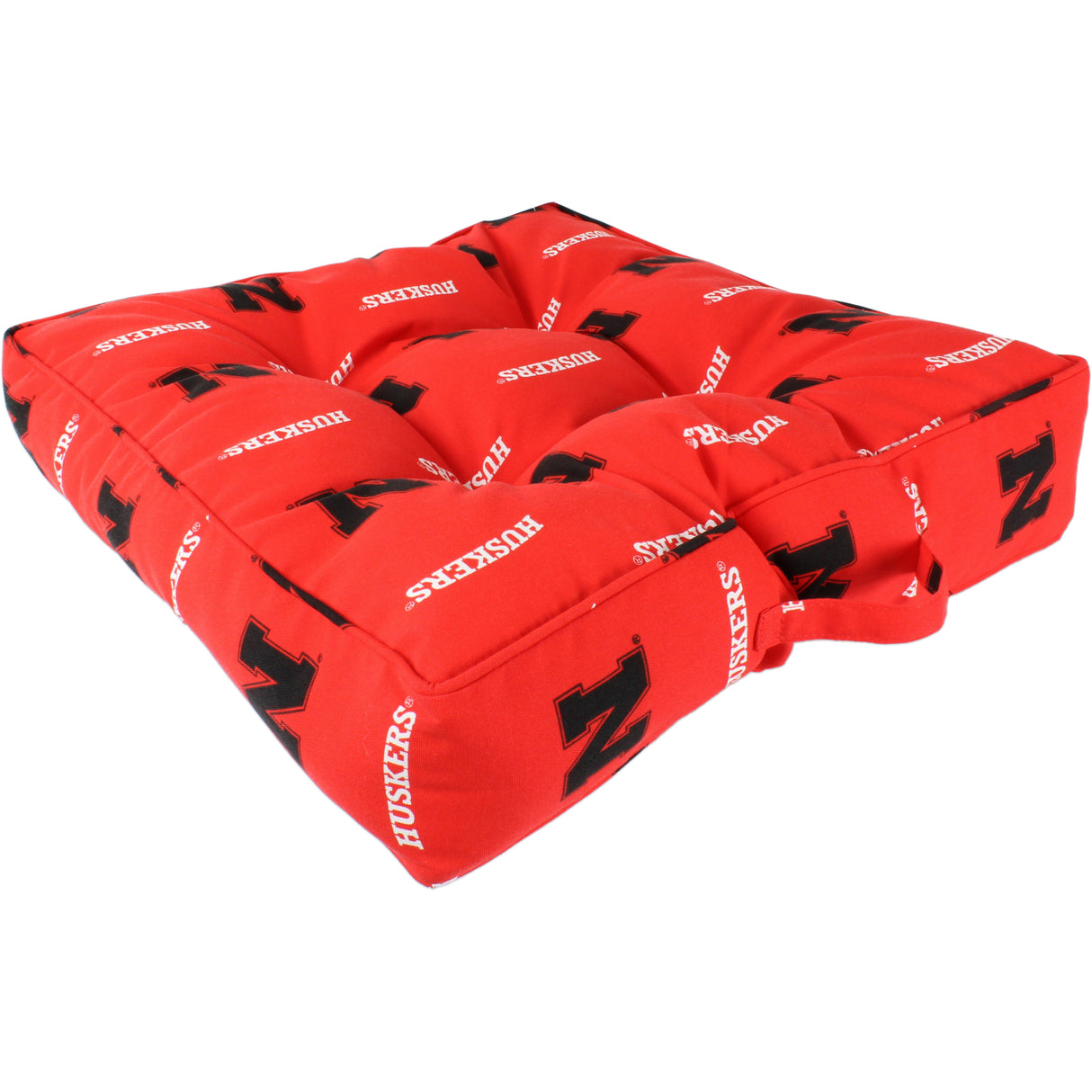 Nebraska Huskers Floor Pillow or Pet Bed, 24" x 24" Square