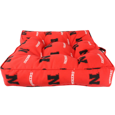 Nebraska Huskers Floor Pillow or Pet Bed, 24" x 24" Square