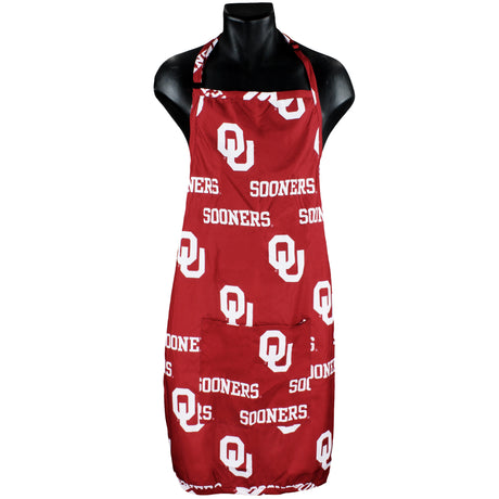 Oklahoma Sooners Grilling Tailgating Apron with 9" Pocket, Adjustable