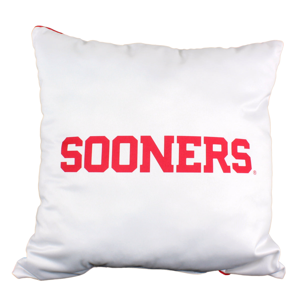 Oklahoma Sooners 2 Sided Decorative Pillow, 16" x 16", Made in the USA