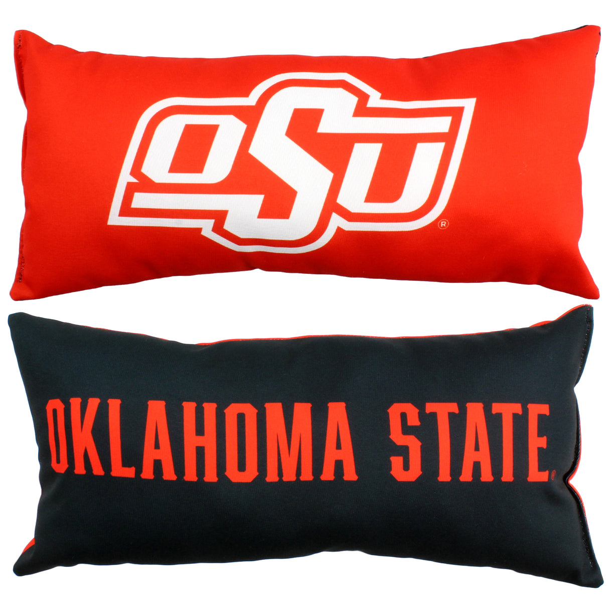 Oklahoma State Cowboys 2 Sided Bolster Travel Pillow, 16" x 6", Made in the USA