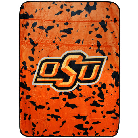 Oklahoma State Cowboys Plush Throw Blanket, Bedspread, 86" x 63"