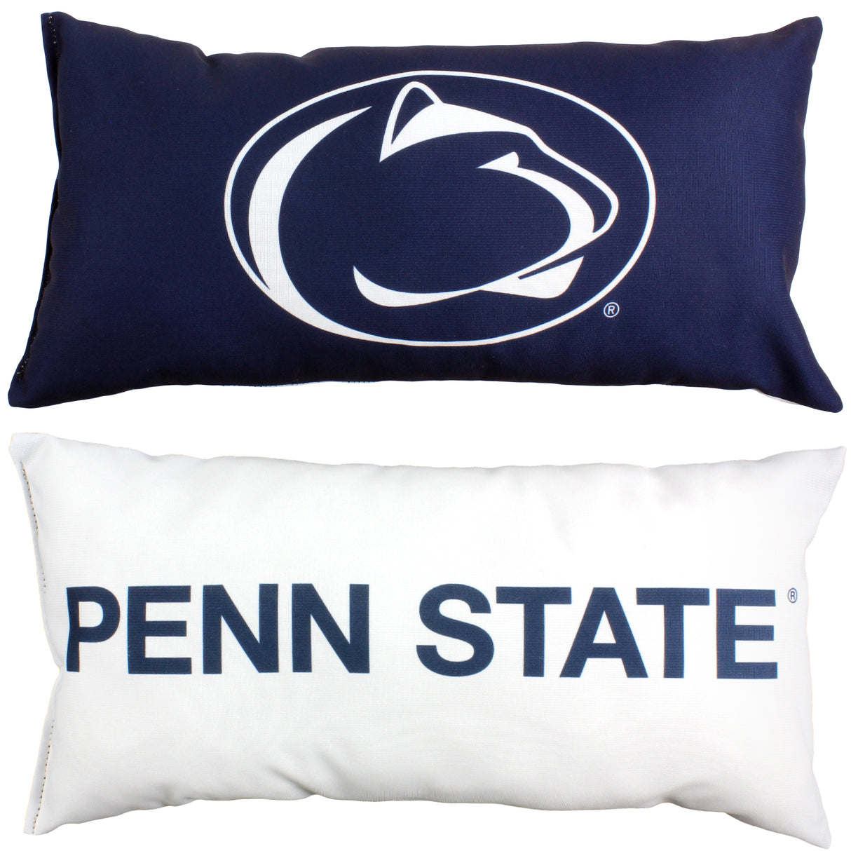 Penn State Nittany Lions 2 Sided Bolster Travel Pillow, 16" x 6", Made in the USA