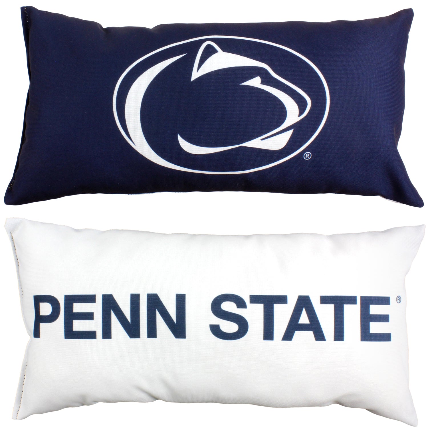 Penn State Nittany Lions 2 Sided Bolster Travel Pillow, 16" x 6", Made in the USA