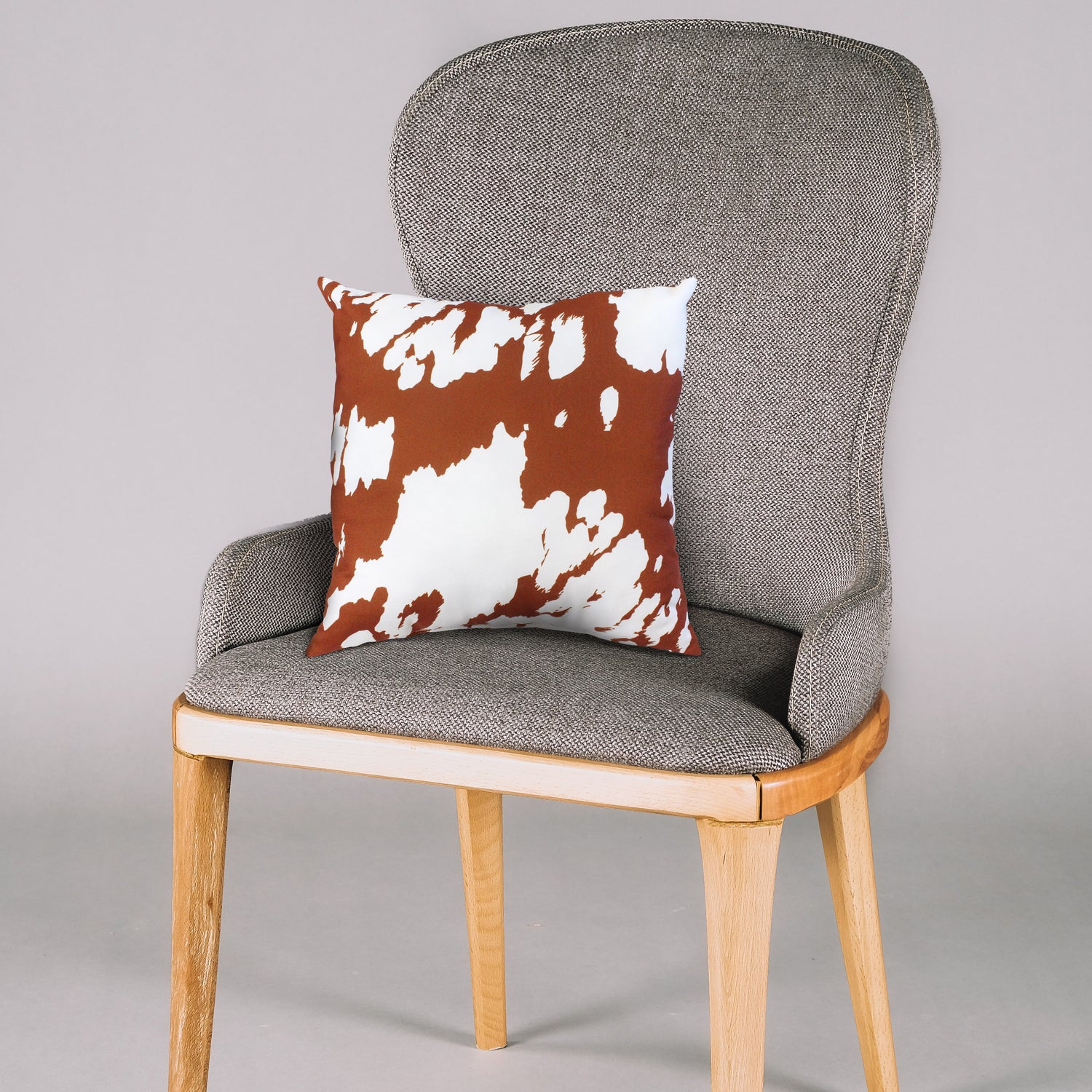 Cow Print Decorative Pillow, Made in the USA