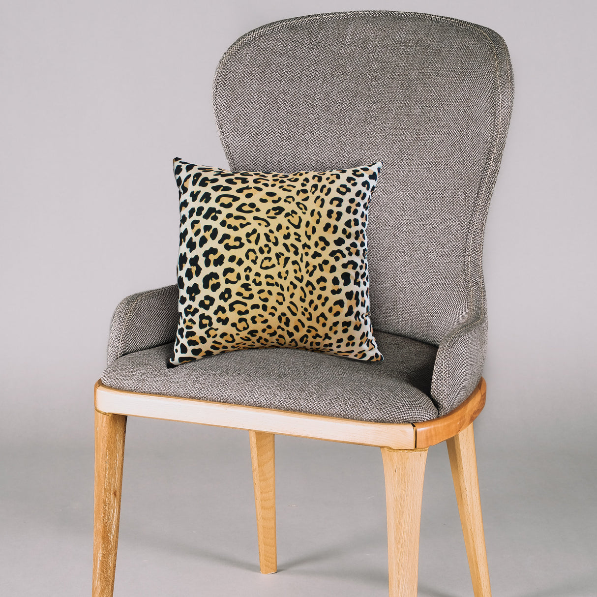 Leopard Print Decorative Pillow, Made in the USA