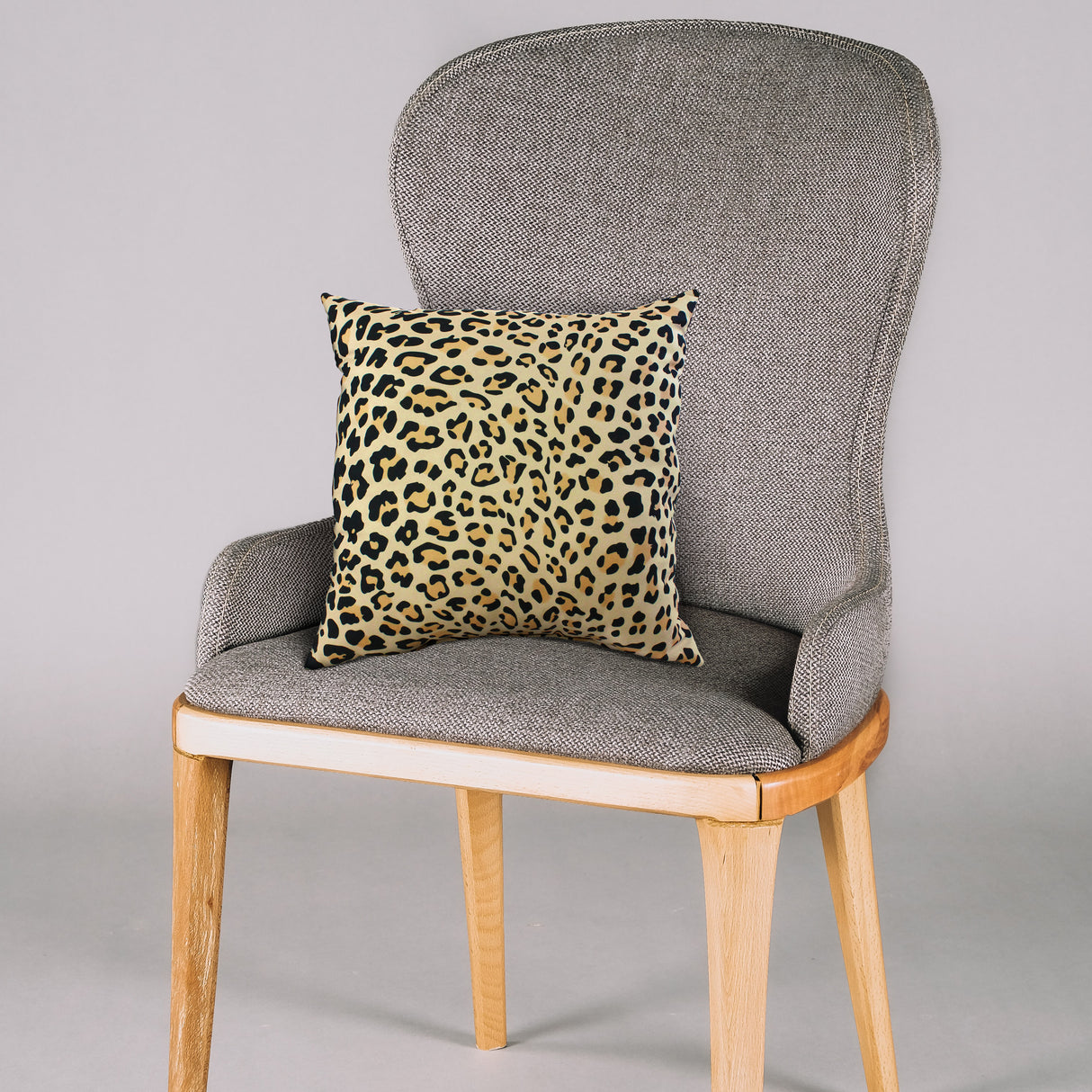 Leopard Print Decorative Pillow, Made in the USA