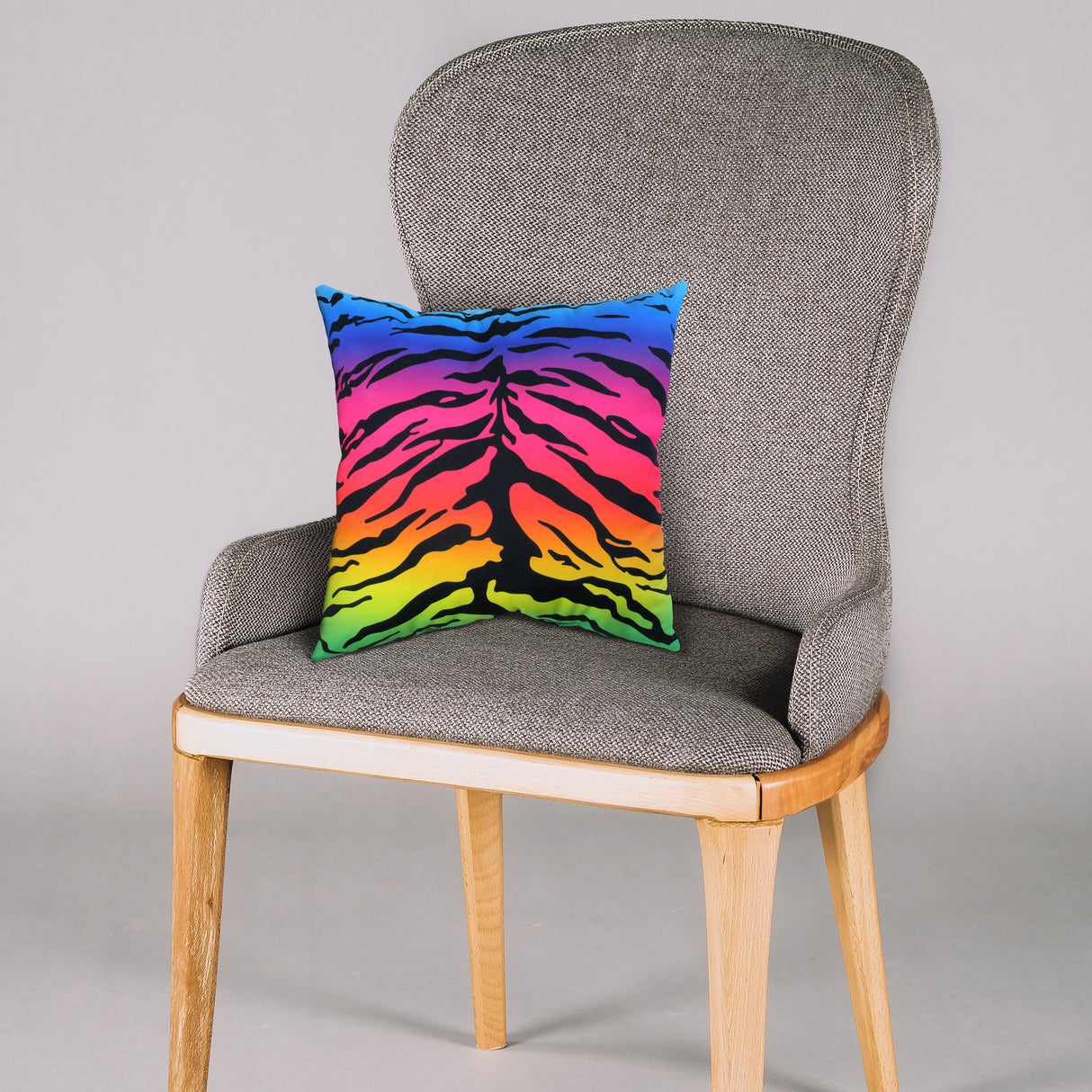 Tiger Print Decorative Pillow, Made in the USA