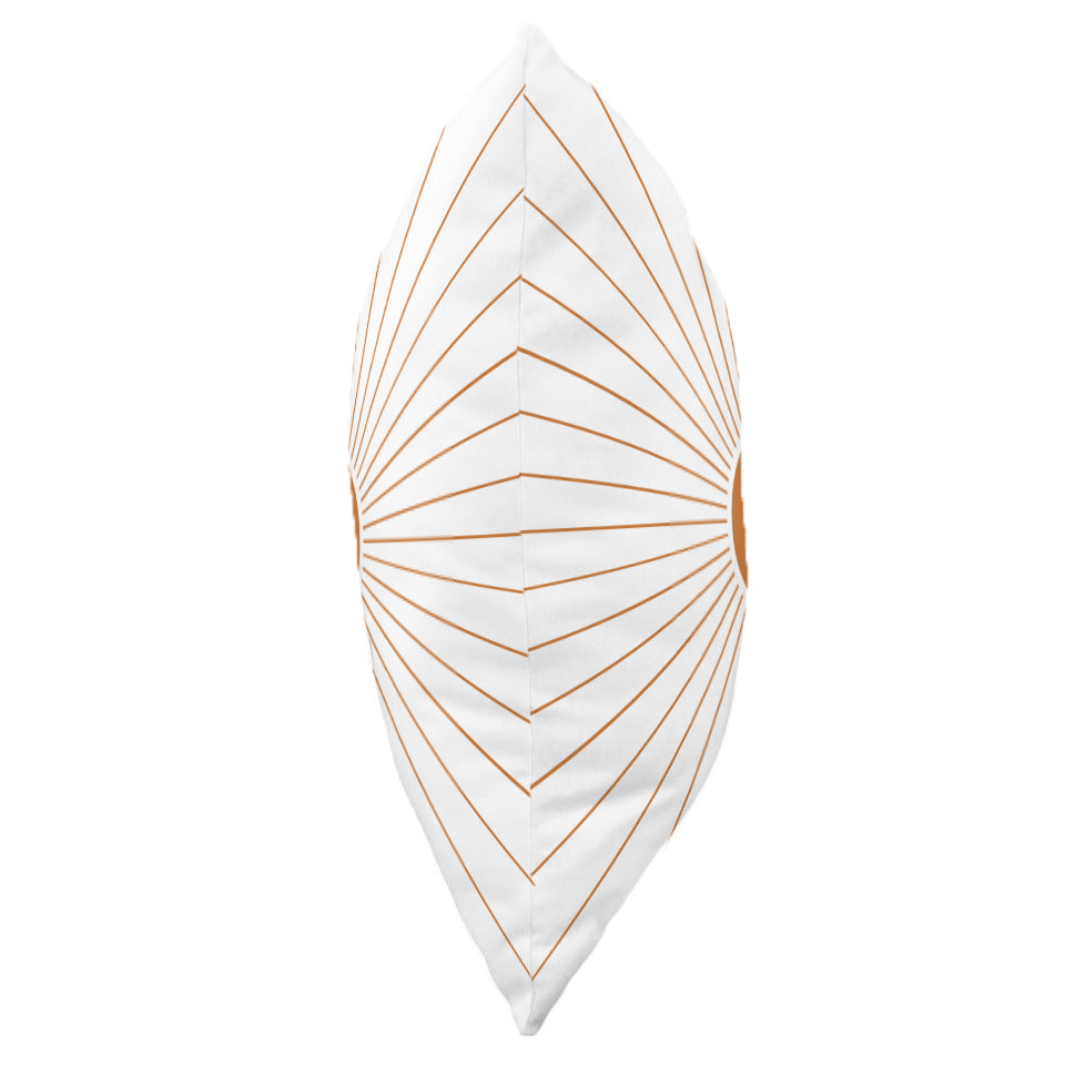 Geometric Mid Century Modern Center Rays Decorative Pillow, 2 Sizes, Made in the USA