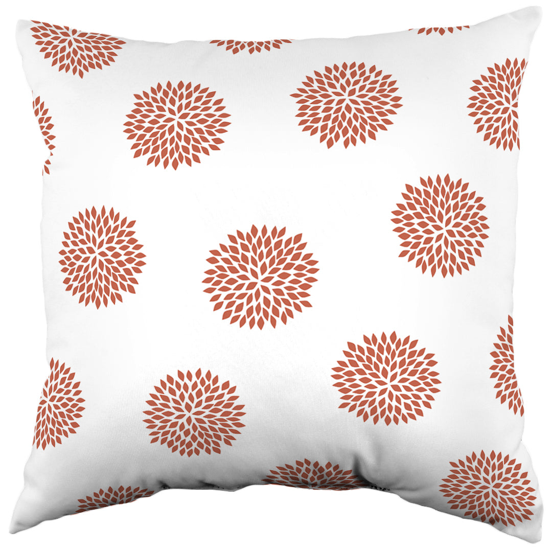 Boho Flowers Decorative Pillow, 2 Sizes, Made in the USA