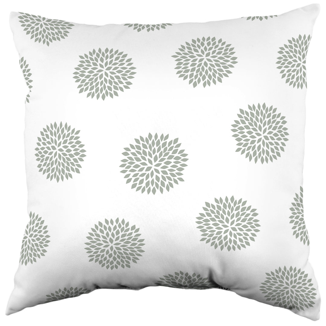 Boho Flowers Decorative Pillow, 2 Sizes, Made in the USA