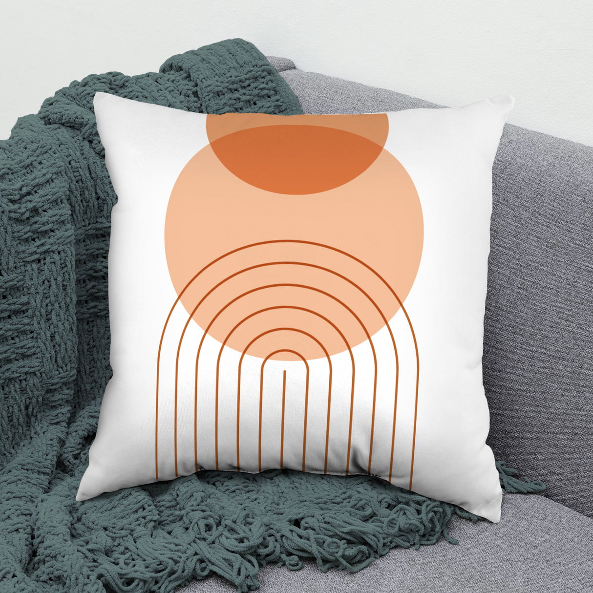 Geometric Mid Century Modern Column Decorative Pillow, 2 Sizes, Made in the USA