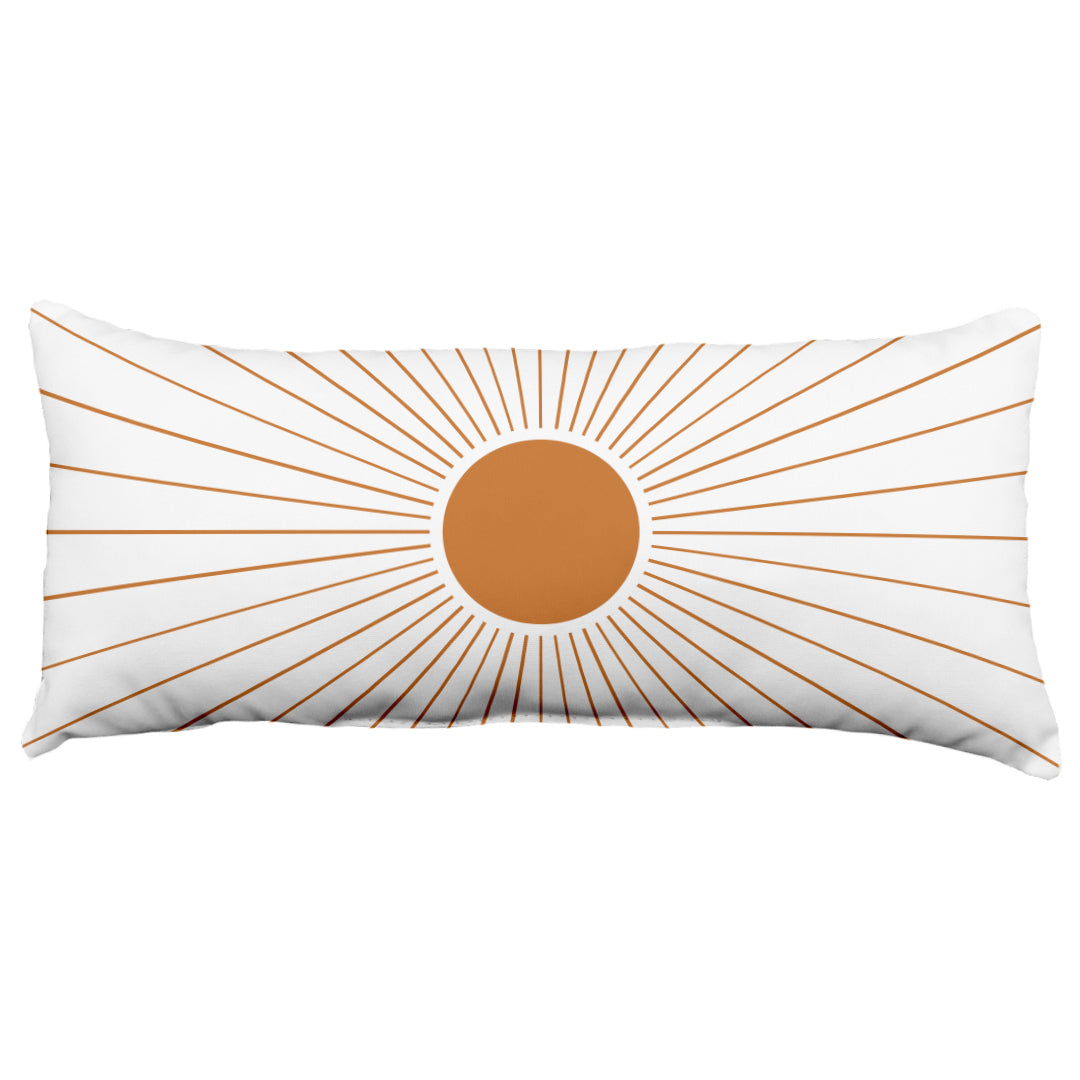 Geometric Mid Century Modern Center Rays Decorative Pillow, 2 Sizes, Made in the USA