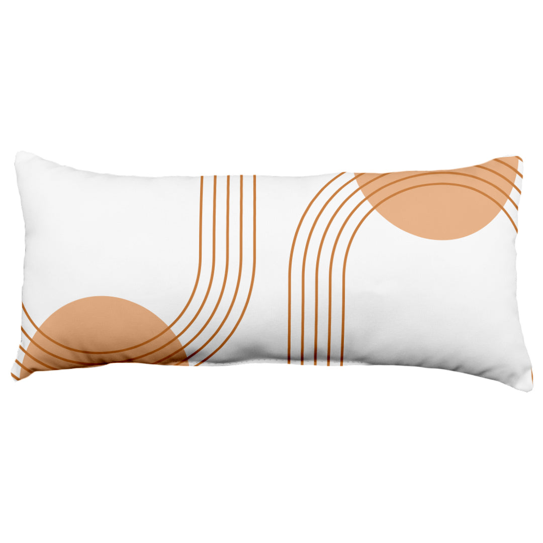 Geometric Mid Century Modern Double Decorative Pillow, 2 Sizes, Made in the USA