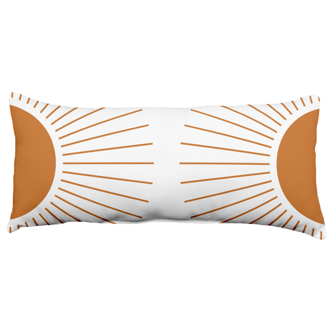 Geometric Mid Century Modern Double Rays Decorative Pillow, 2 Sizes, Made in the USA
