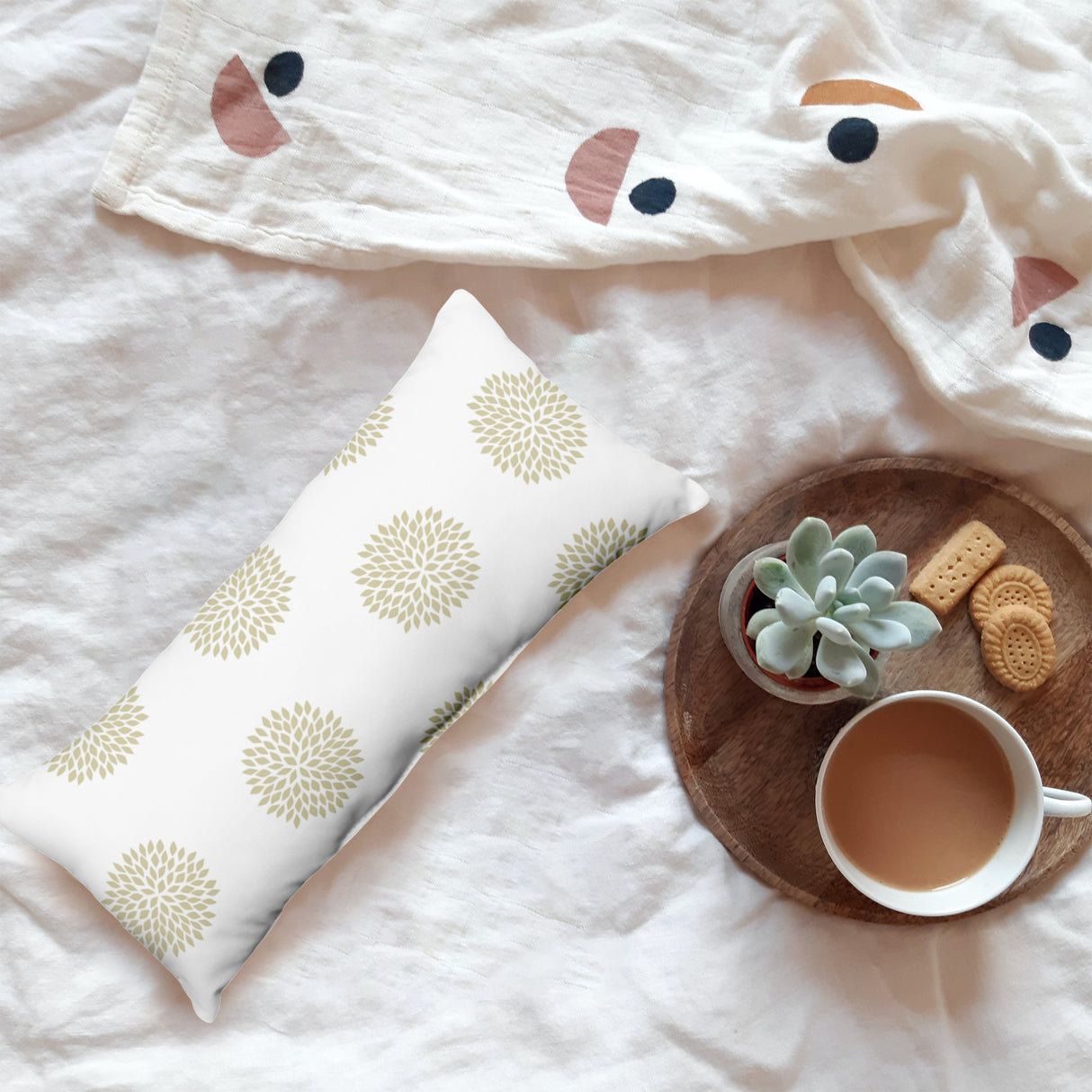 Boho Flowers Decorative Pillow, 2 Sizes, Made in the USA