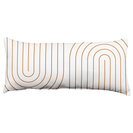 Geometric Mid Century Modern Rainbows Decorative Pillow, 2 Sizes, Made in the USA