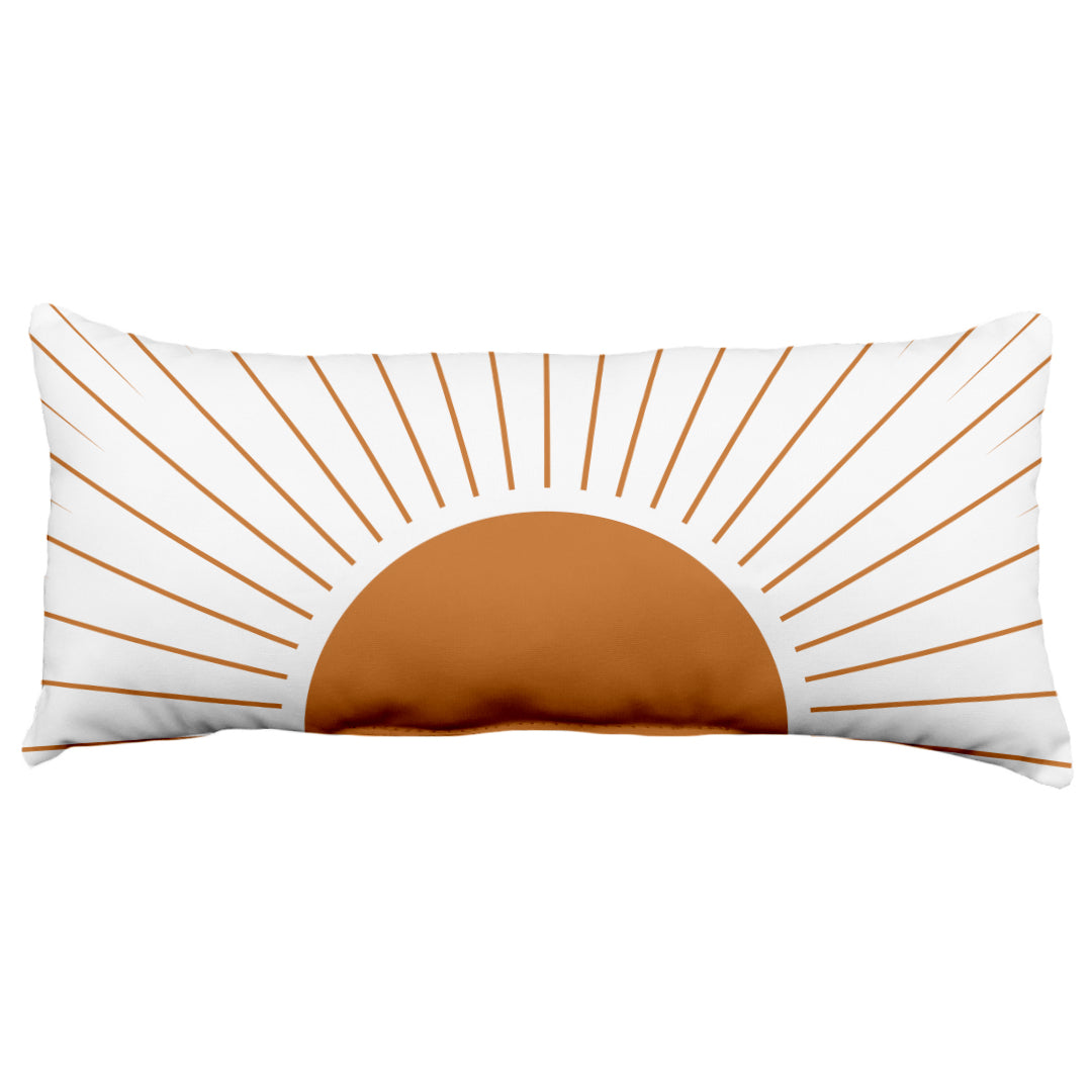 Geometric Mid Century Modern Rays Decorative Pillow, 2 Sizes, Made in the USA