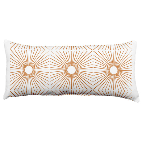 Geometric Mid Century Modern Grid Rays Decorative Pillow, 2 Sizes, Made in the USA