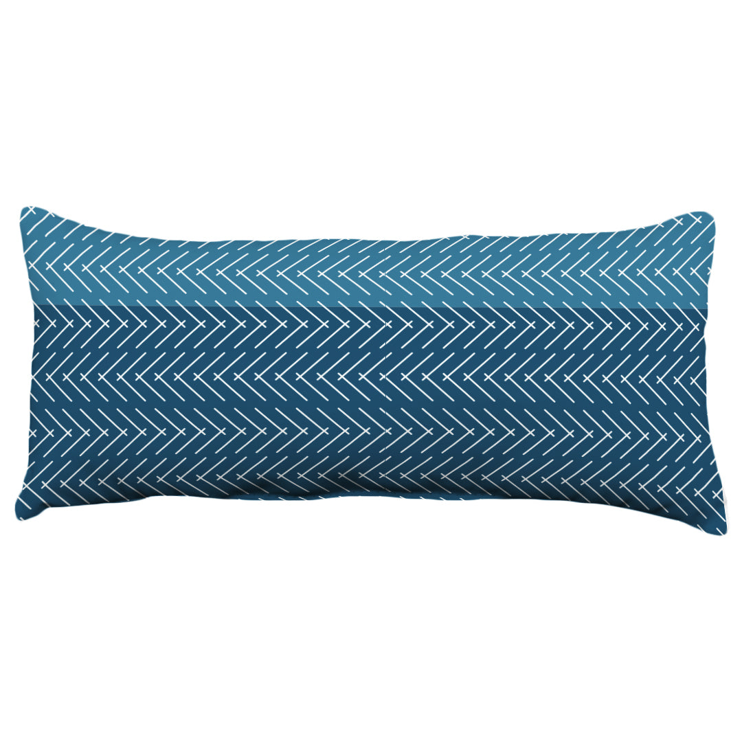 Color Block Hatch Decorative Pillow, Made in the USA