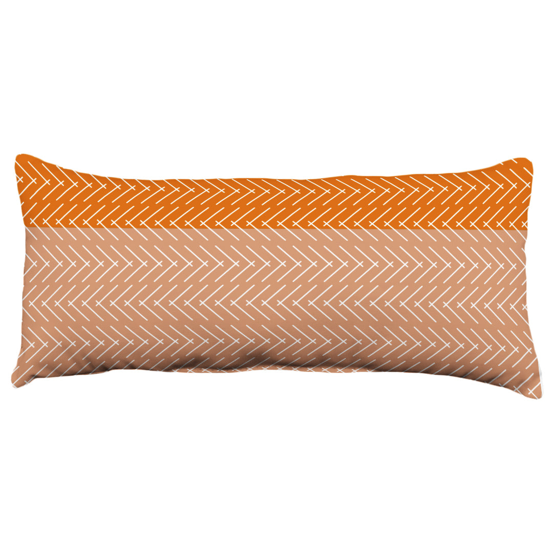 Color Block Hatch Decorative Pillow, Made in the USA
