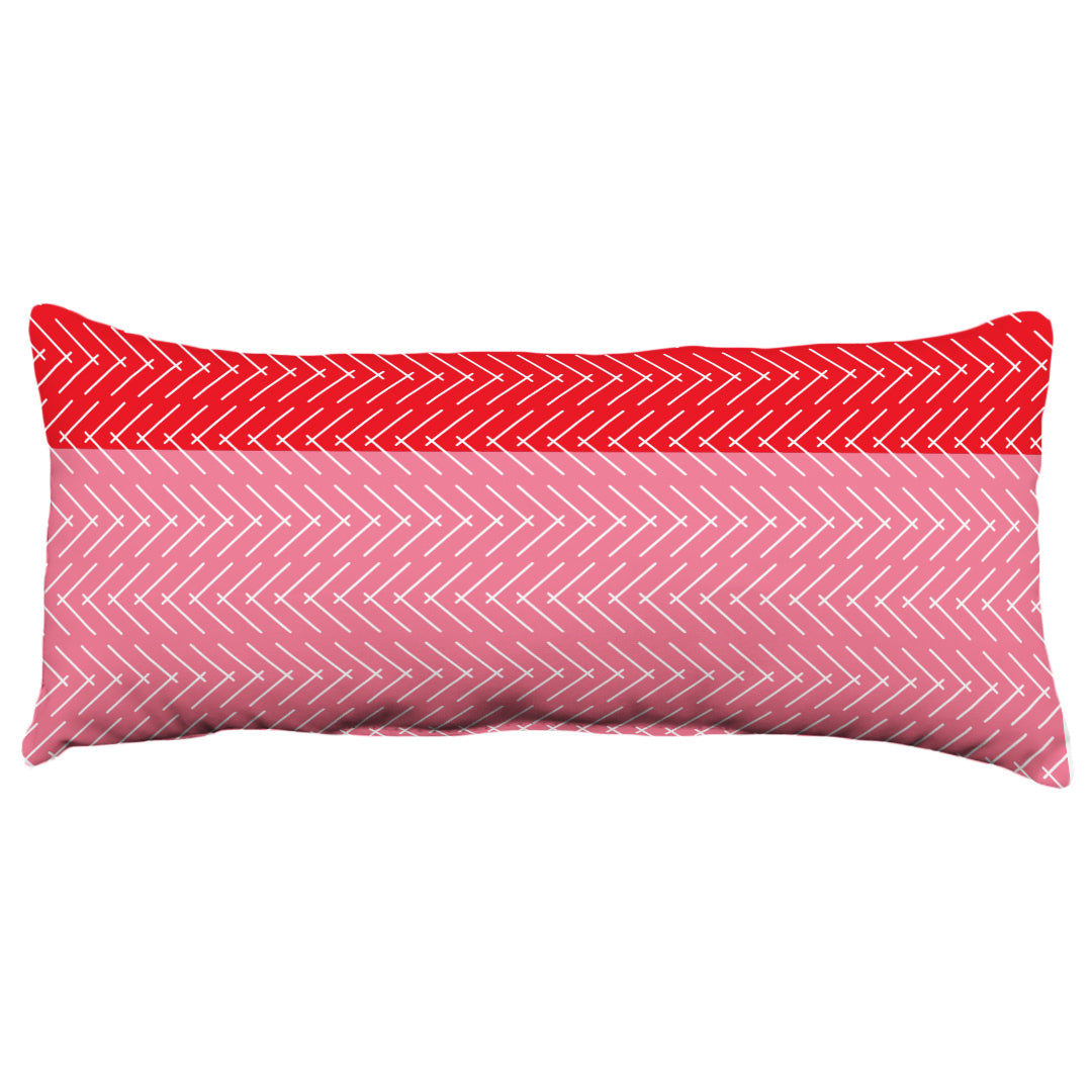 Color Block Hatch Decorative Pillow, Made in the USA
