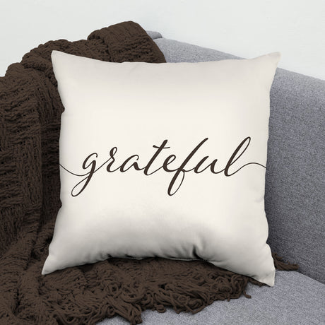 Grateful Decorative Pillow, Made in the USA, 2 Sizes