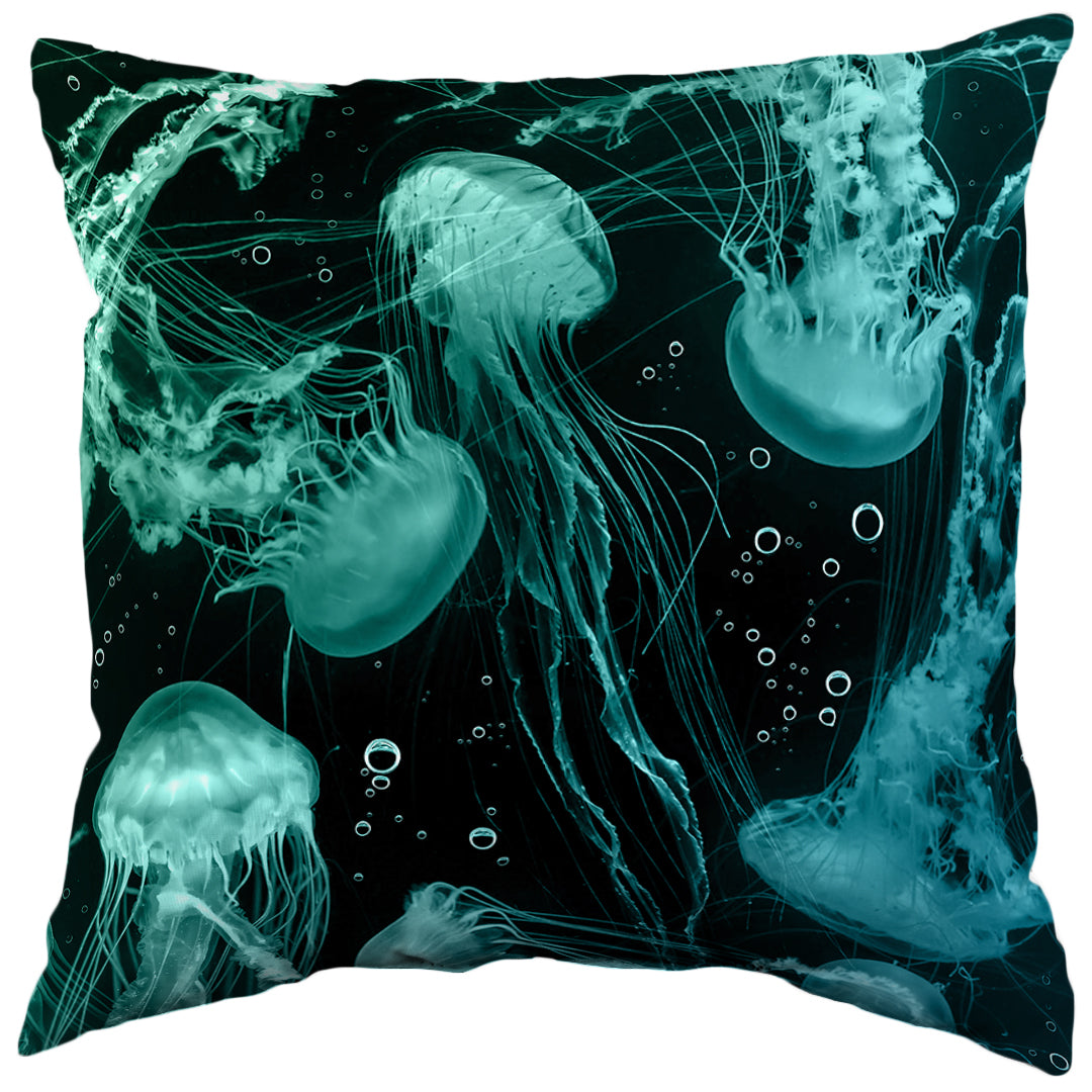 Jellyfish Decorative Pillow, Made in the USA, 2 Sizes