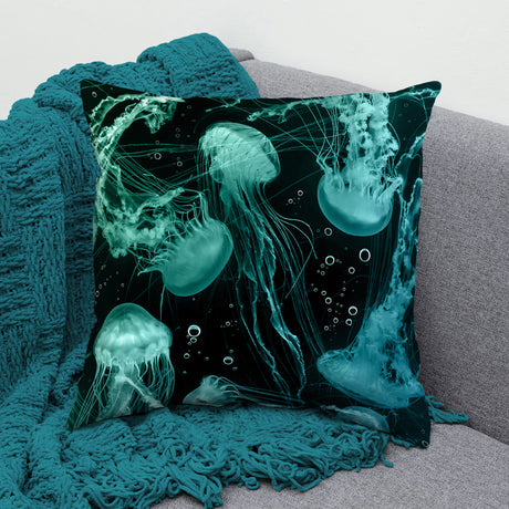 Jellyfish Decorative Pillow, Made in the USA, 2 Sizes