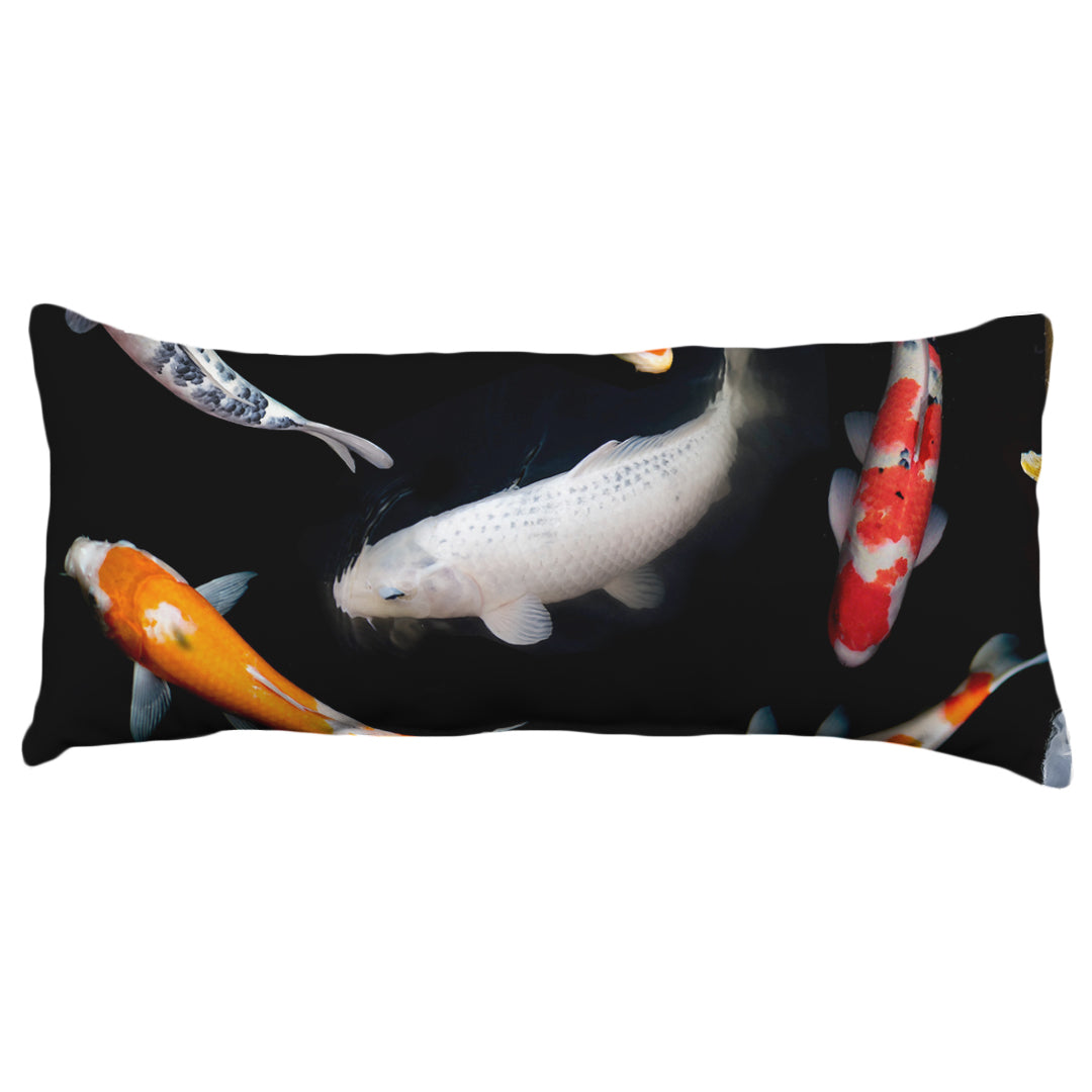 Koi Fish Decorative Pillow, Made in the USA, 2 Sizes