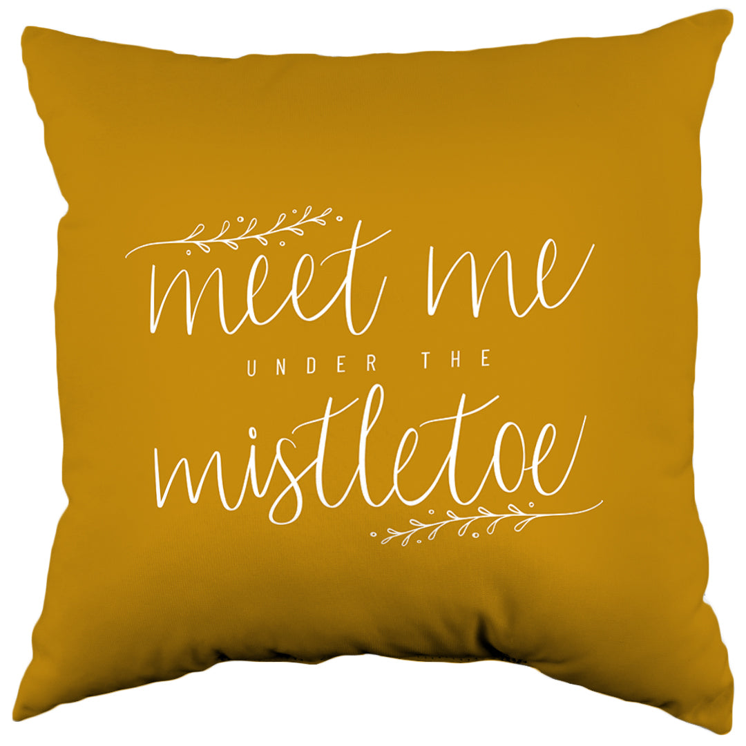 Meet Me Under the Mistletoe Decorative Pillow, Made in the USA, 2 Sizes