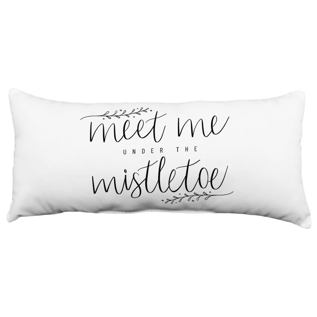 Meet Me Under the Mistletoe Decorative Pillow, Made in the USA, 2 Sizes