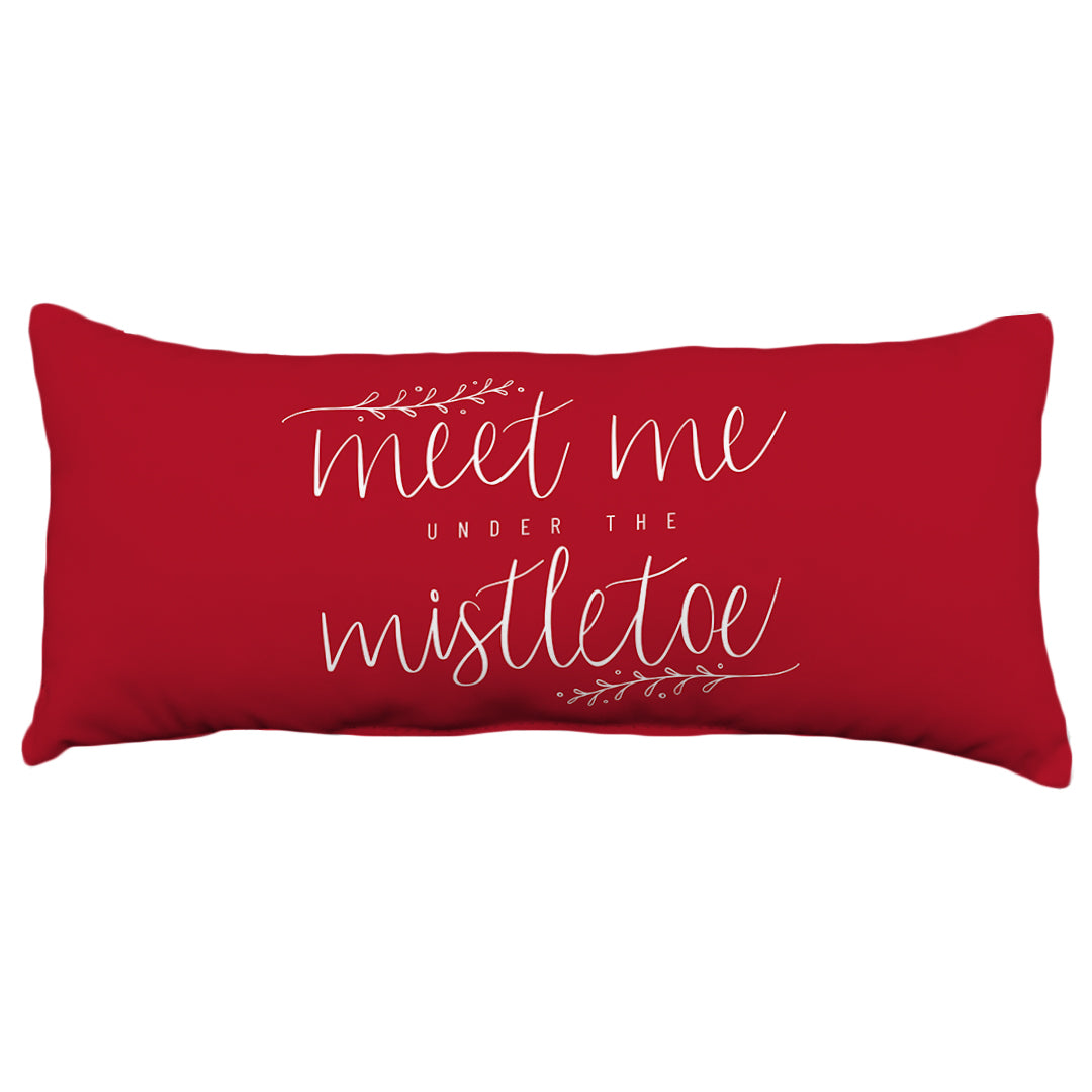 Meet Me Under the Mistletoe Decorative Pillow, Made in the USA, 2 Sizes