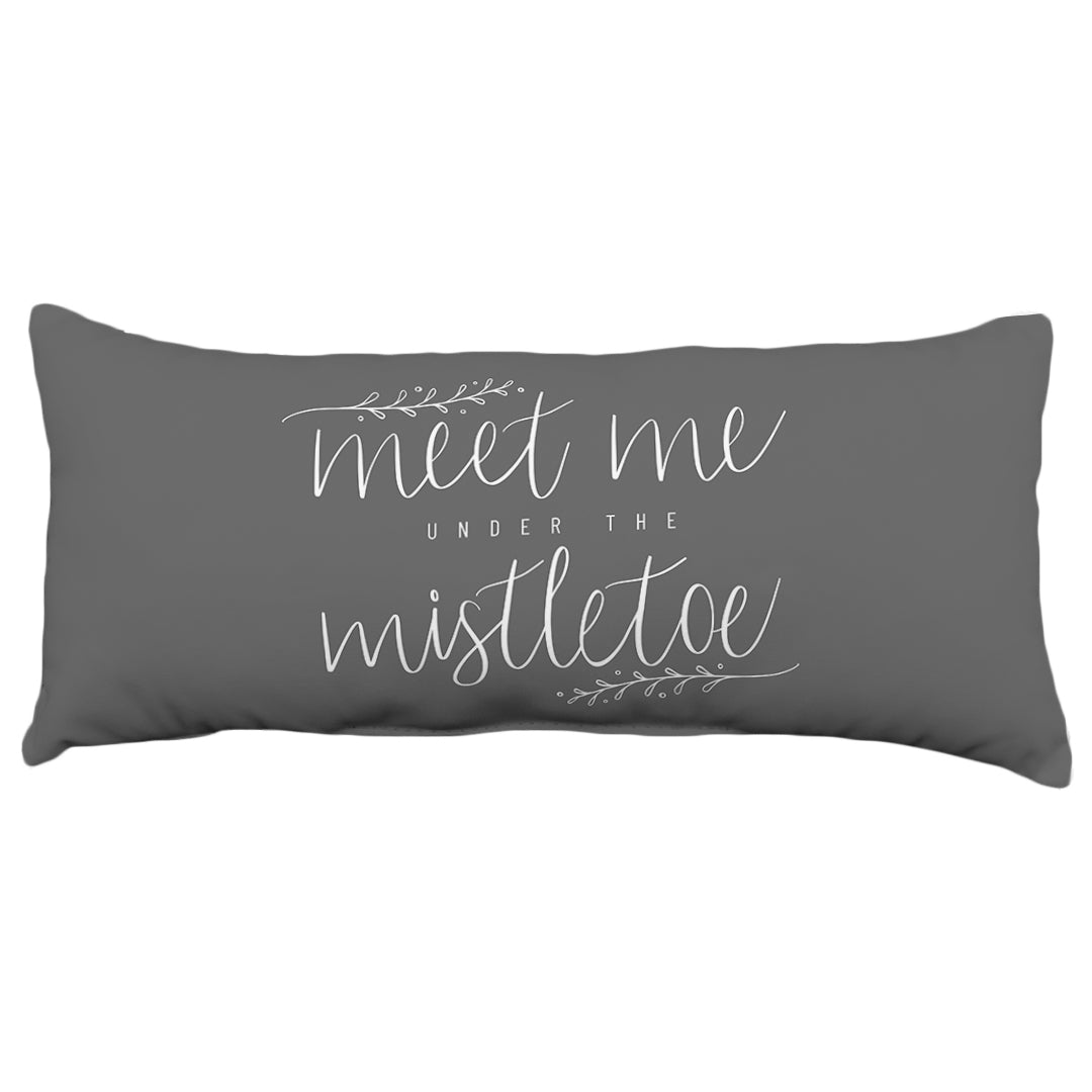 Meet Me Under the Mistletoe Decorative Pillow, Made in the USA, 2 Sizes
