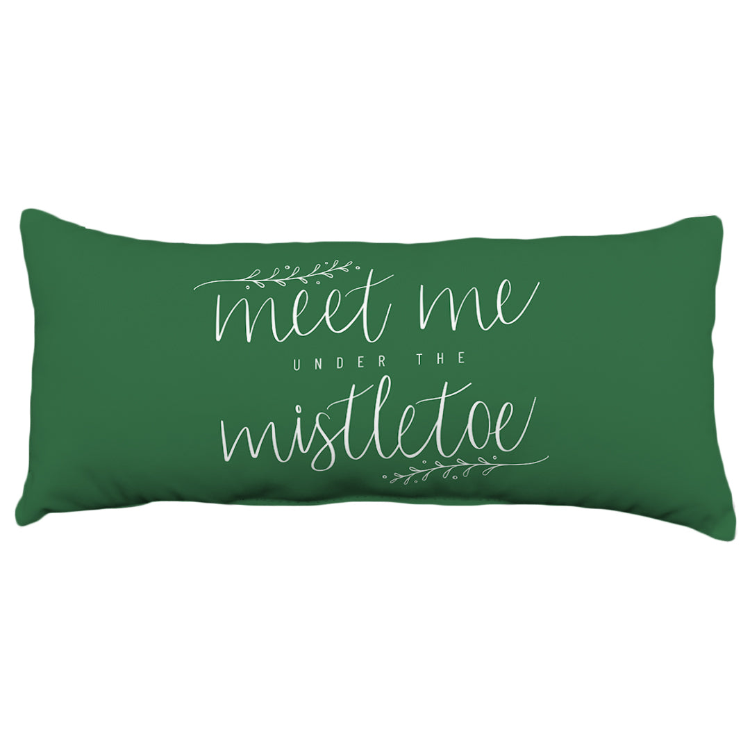 Meet Me Under the Mistletoe Decorative Pillow, Made in the USA, 2 Sizes
