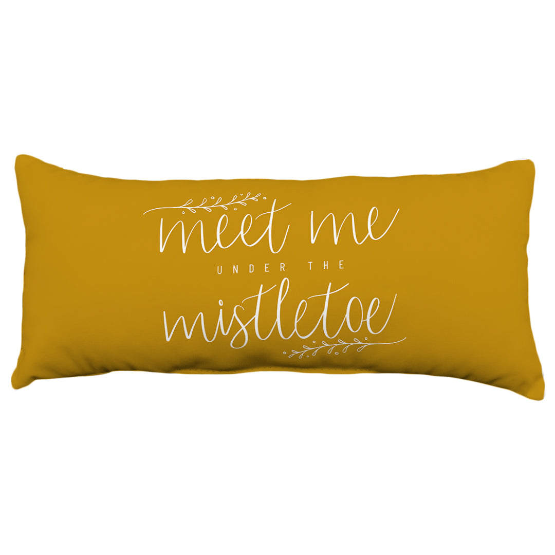 Meet Me Under the Mistletoe Decorative Pillow, Made in the USA, 2 Sizes