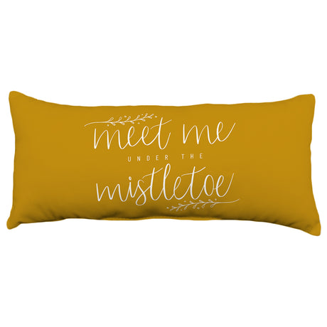 Meet Me Under the Mistletoe Decorative Pillow, Made in the USA, 2 Sizes