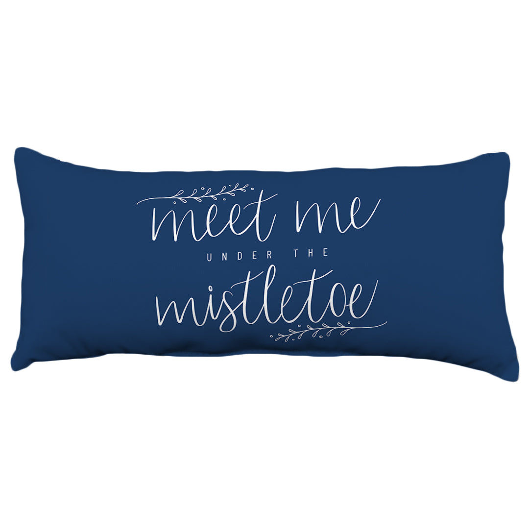 Meet Me Under the Mistletoe Decorative Pillow, Made in the USA, 2 Sizes